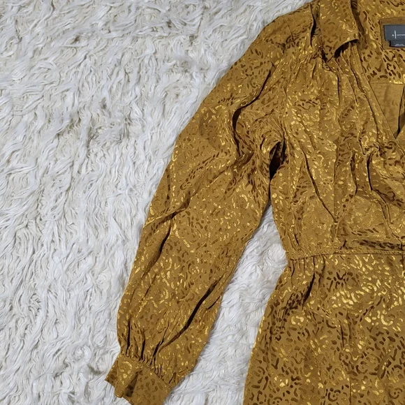 Anthropologie Jacquard Long-Sleeve Mini Dress Size Small - Picture 7 of 16